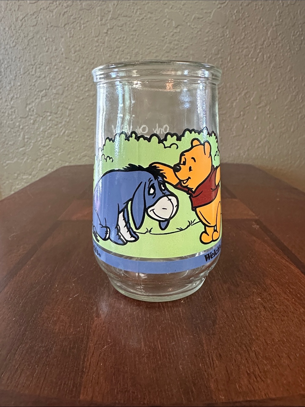Vintage 1997 Welch’s Disney Winnie the Pooh And Eeyore Jelly Jar Glass